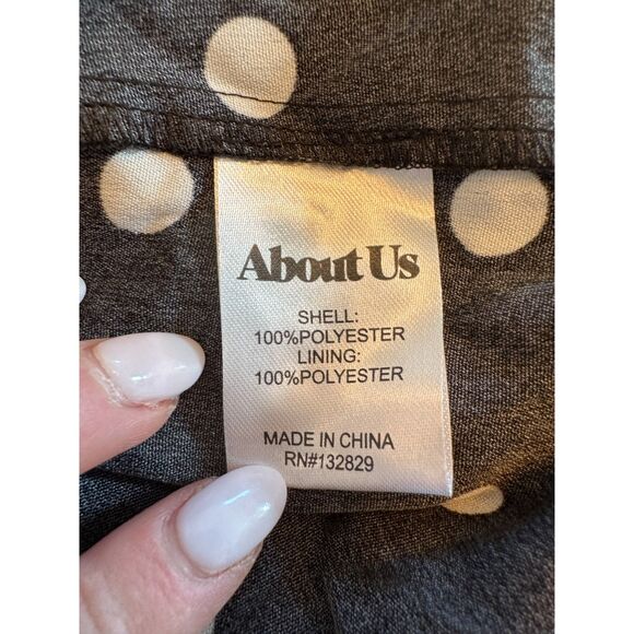 About Us Mini Polka Dot Black & White Dress NWT! - Picture 8 of 9